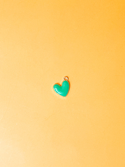 Mint Green Heart Charm